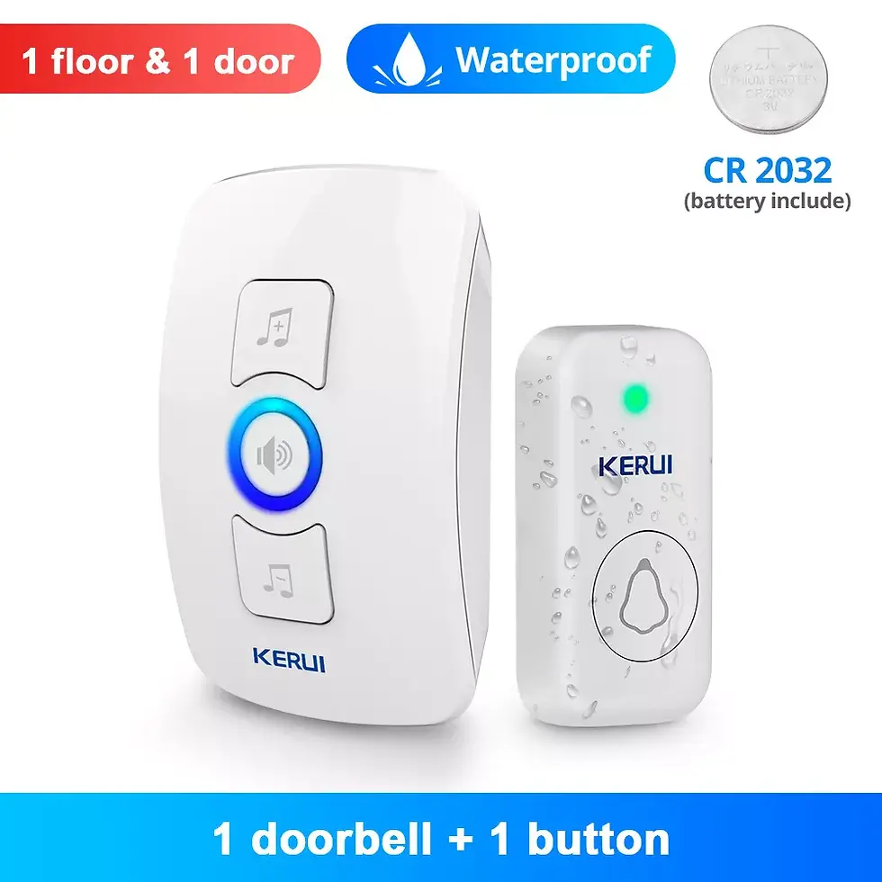 Thumbnail: Wireless Doorbell Waterproof Smart Home Doorbell Chime LED Security Alarm