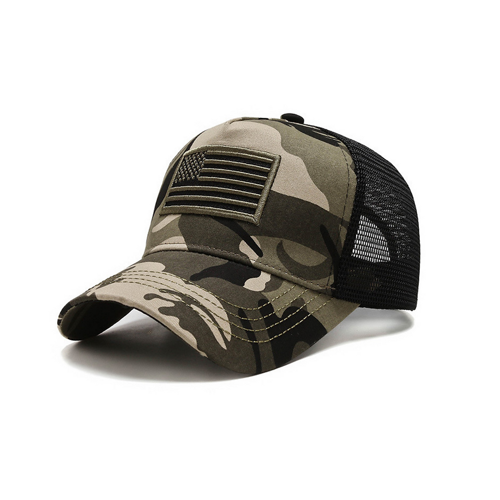 Thumbnail: American Flag Trucker Hat With Adjustable Strap