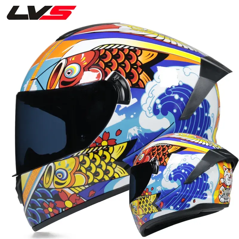 Thumbnail: Double Visor Motorcycle Helmet Motorbike Sports Helmet LVS-701