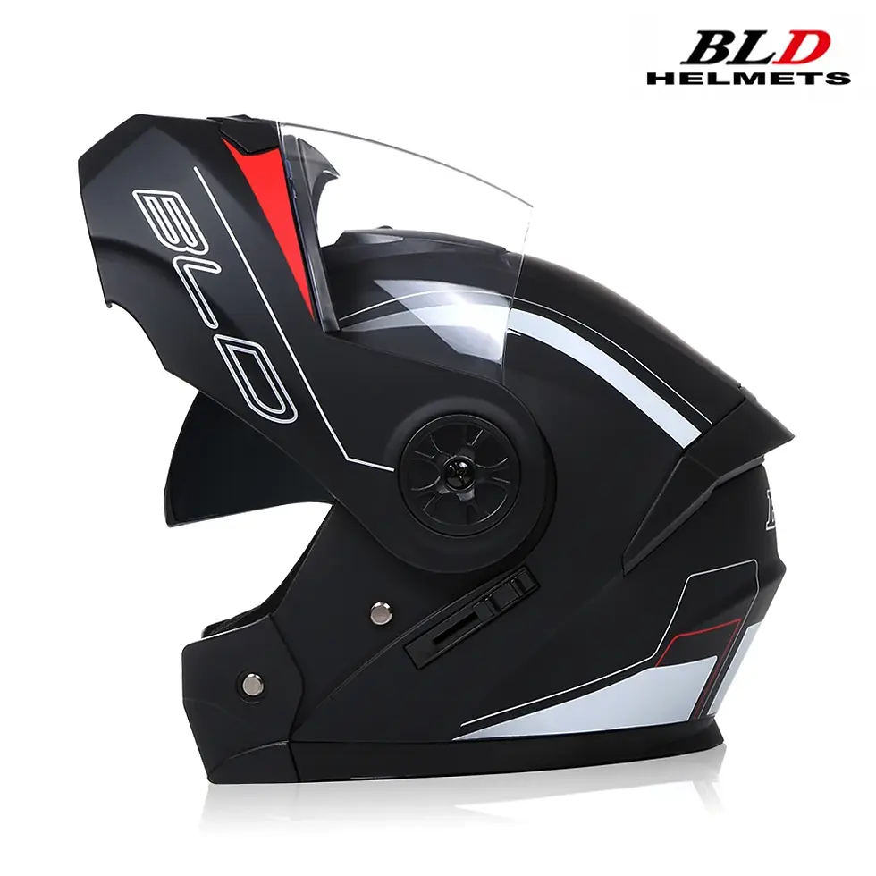 Thumbnail: Full Face Helmet Men Women Dual Lens Motocross Racing Flip Up Casco Moto