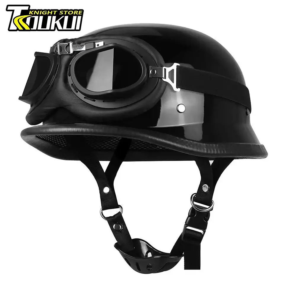 Thumbnail: Retro Motorcycle Helmet German Vintage Helmet