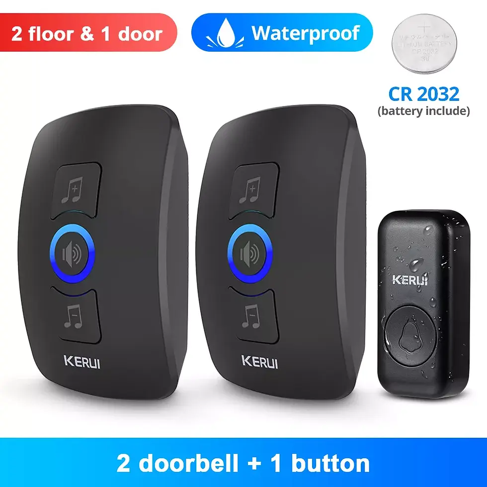 Thumbnail: Wireless Doorbell Waterproof Smart Home Doorbell Chime LED Security Alarm