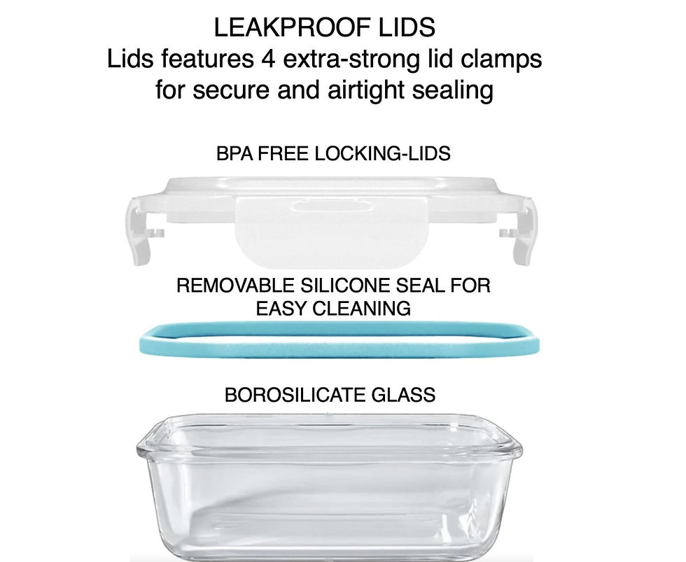 Thumbnail: 10-Piece Glass Food Storage Containers With Airtight Locking Lids