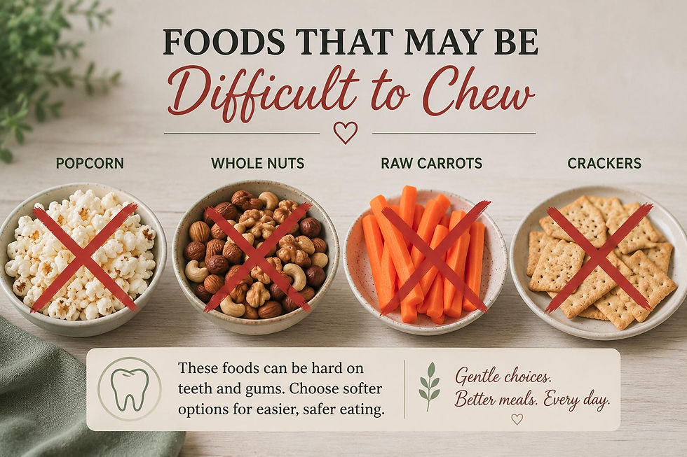 foods that are difficult to chew for seniors