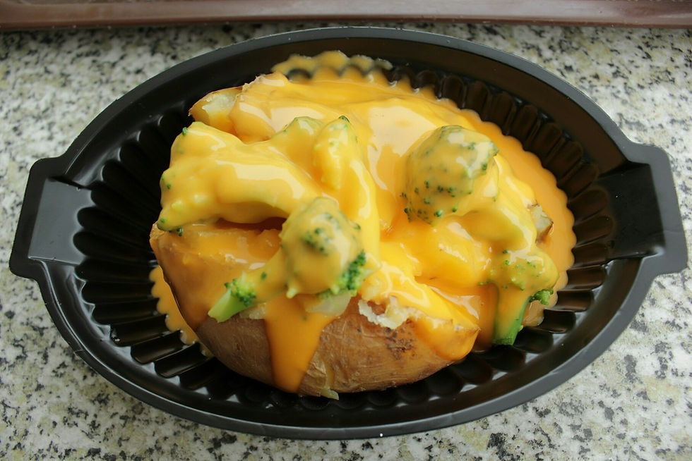 baked potato is an easy cleanup meal for seniors