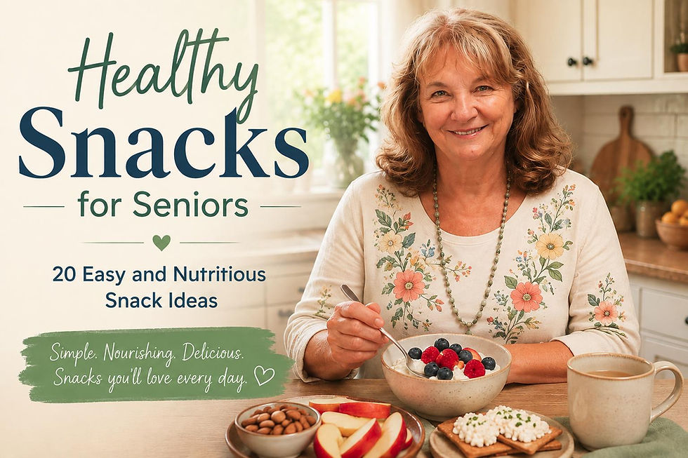 healthy snacks for seniors - banner