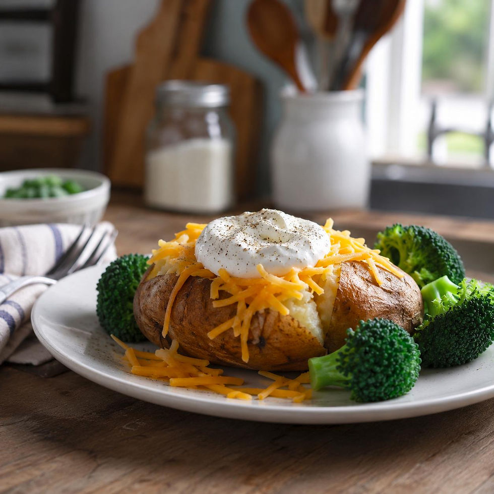 easy meals - loaded baked potato