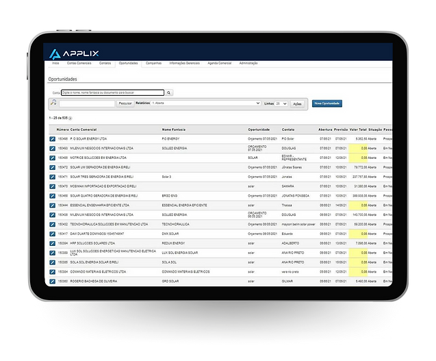 CRM | Applix | Sistema de Gestão Online | Sistema ERP | Sistema para ...
