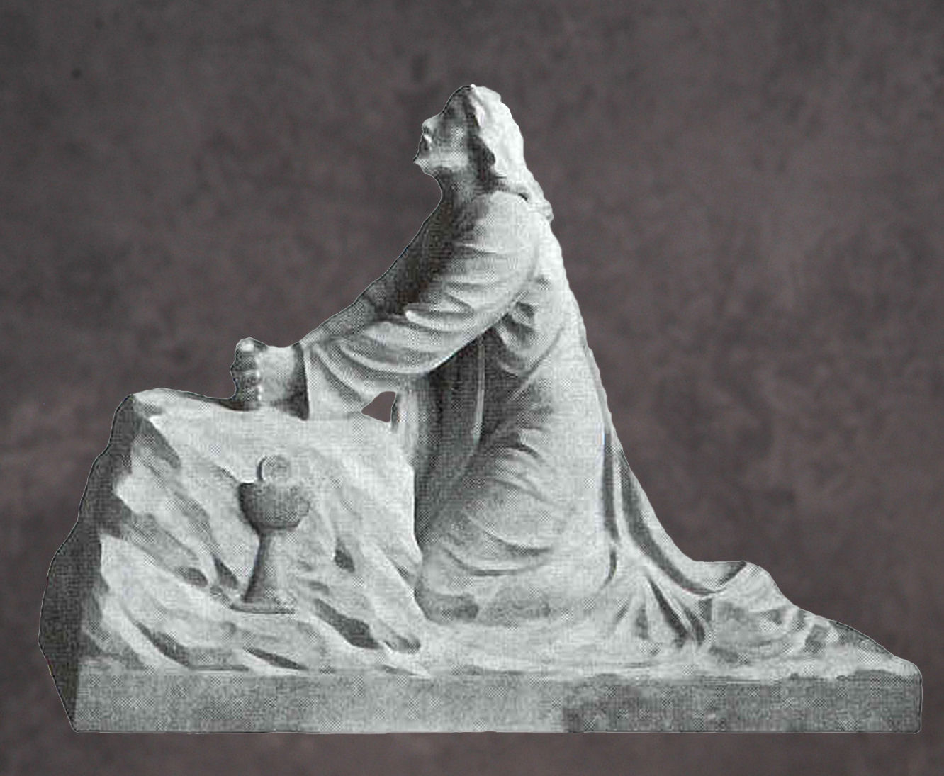 Sculpted Jesus in Garden 1018