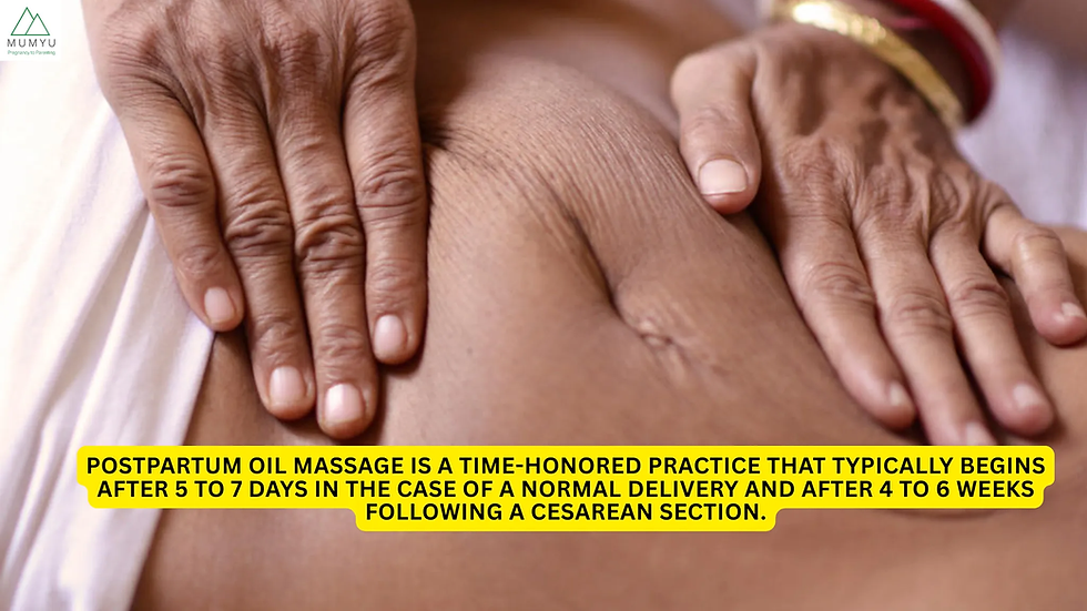 Postpartum Oil Massage