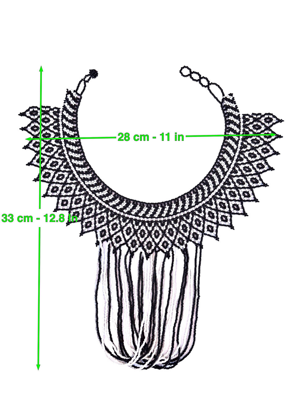 Thumbnail: BLACK AND WHITE BIB NECKLACE