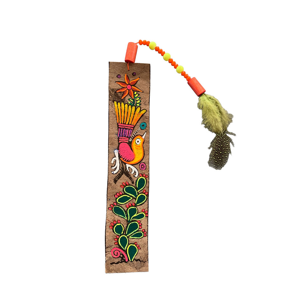 Thumbnail: HAND PAINTED AMATE PAPER HANDMADE BOOKMARK