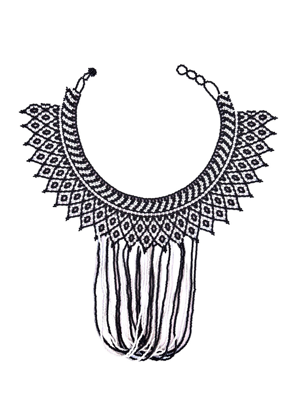 Thumbnail: BLACK AND WHITE BIB NECKLACE