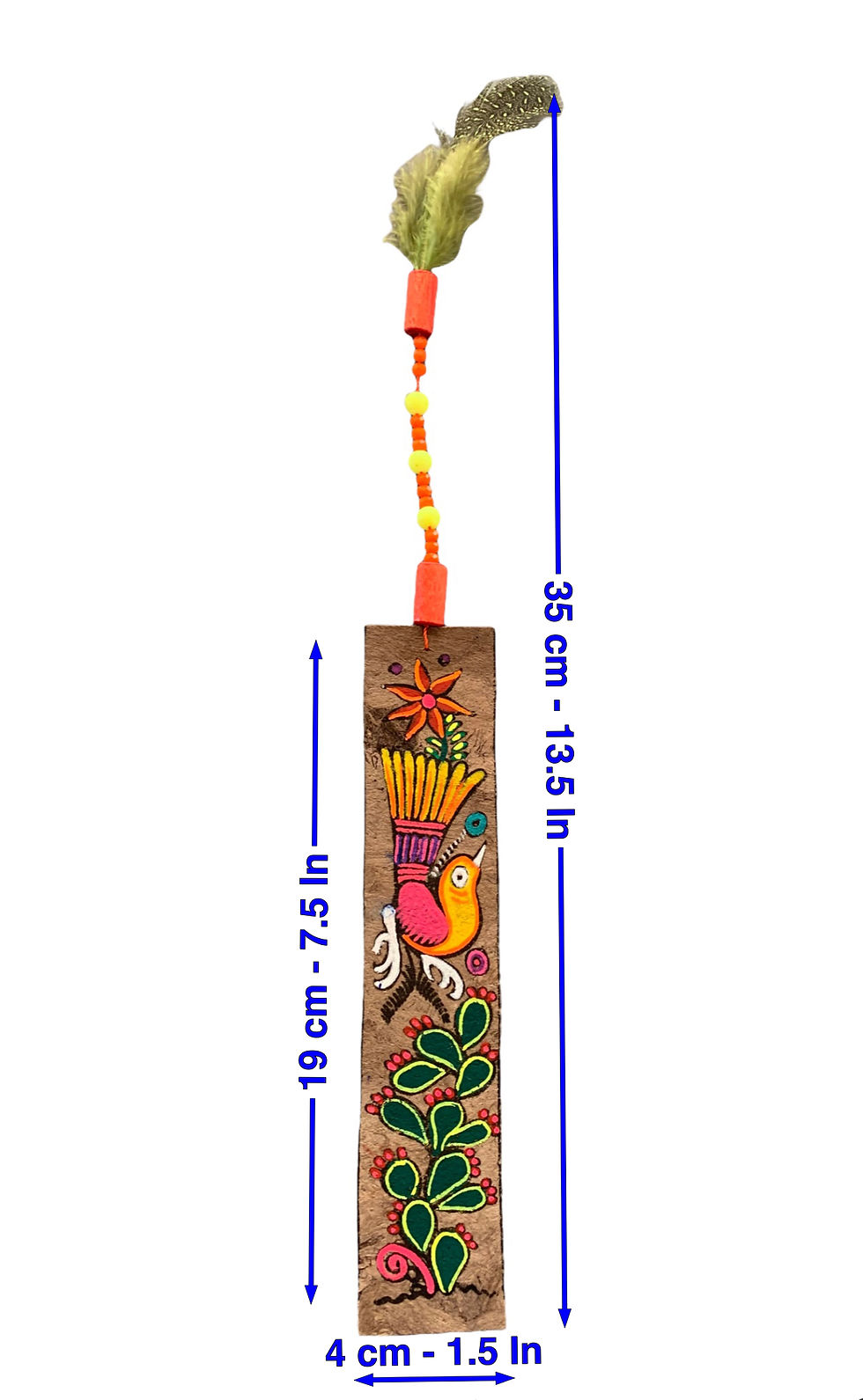 Thumbnail: HAND PAINTED AMATE PAPER HANDMADE BOOKMARK