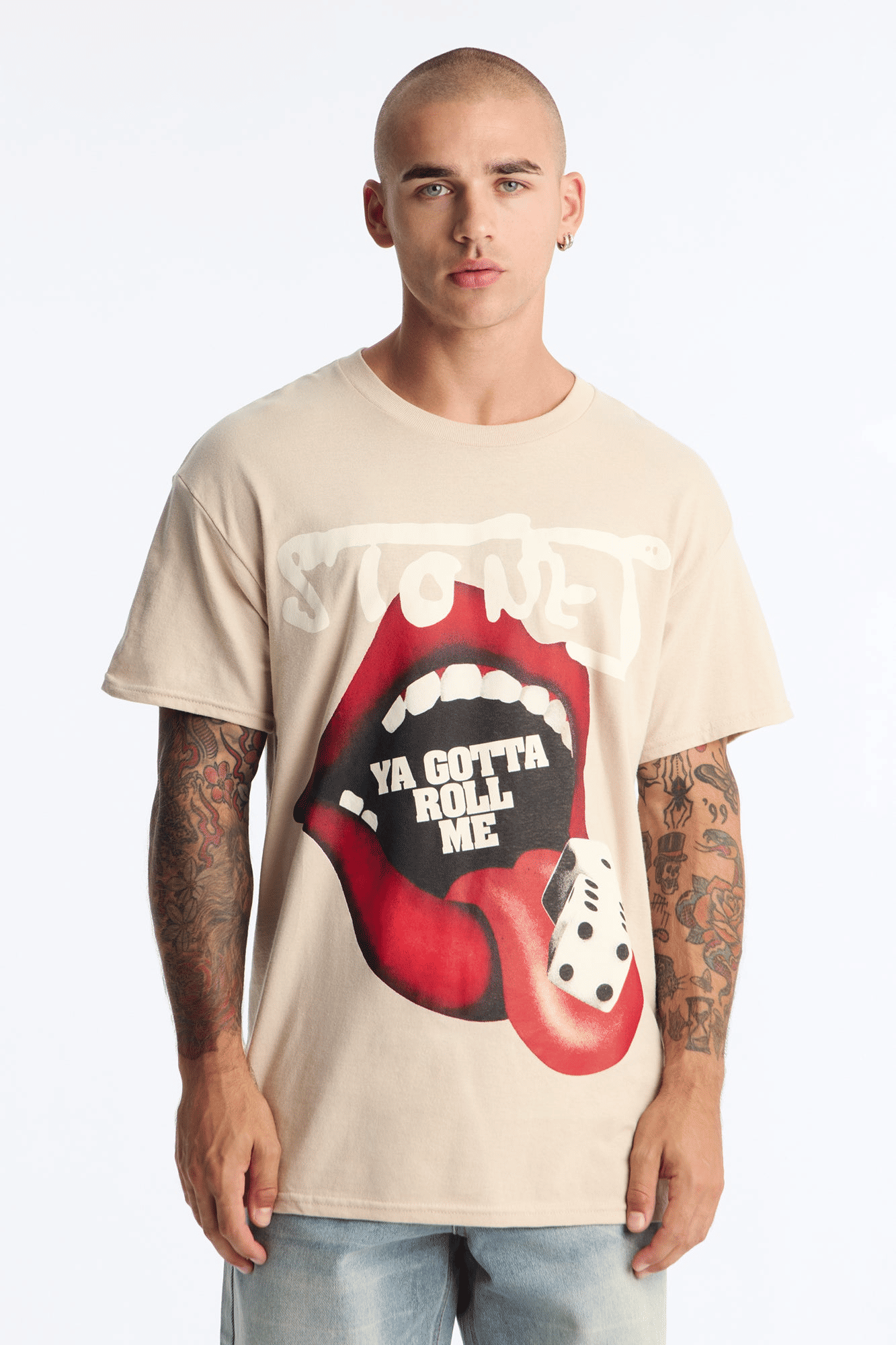 Women's Fashion Nova Rolling Stones Ya Gotta Roll Me Tee