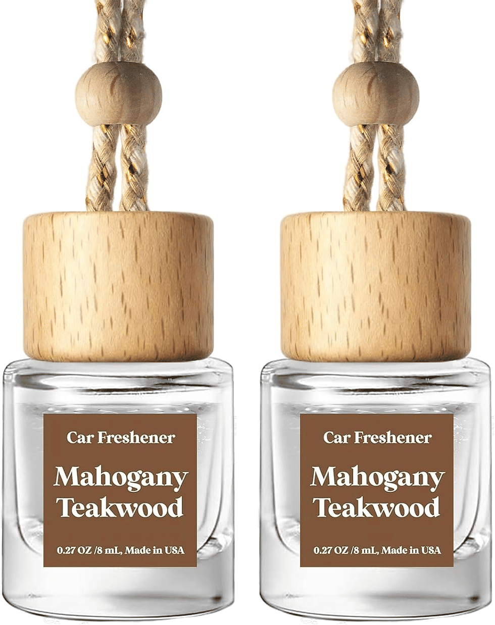 Thumbnail: C CLASSY Hanging Glass Bottle Car Air Freshener Diffuser 2 Pack