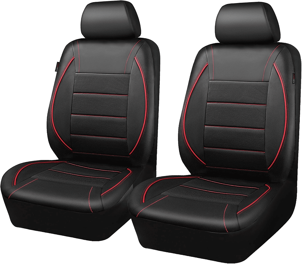 Thumbnail: CAR PASS Faux Leather Front Car Seat Covers