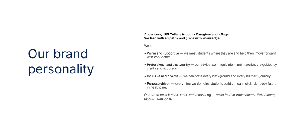 The personality framework — Defining the voice before designing the visuals