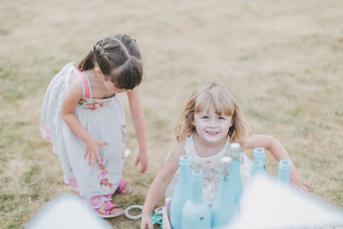 Classic ring toss game displayed on a grassy lawn, included in garden games hire packages for weddings and celebrations.
