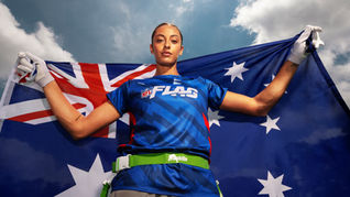 Australian flag football player Liz Lomu-Stewart featured in NFL Flag campaign