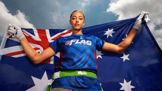 Australian flag football player Liz Lomu-Stewart featured in NFL Flag campaign