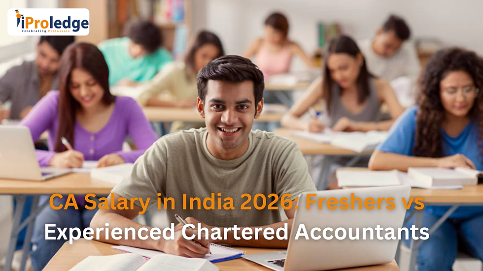 CA Salary in India 2026: Freshers vs Experienced Chartered Accountants