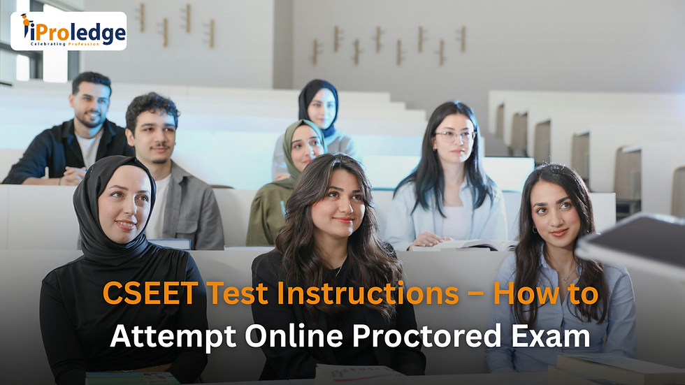 CSEET Test Instructions – How to Attempt Online Proctored Exam