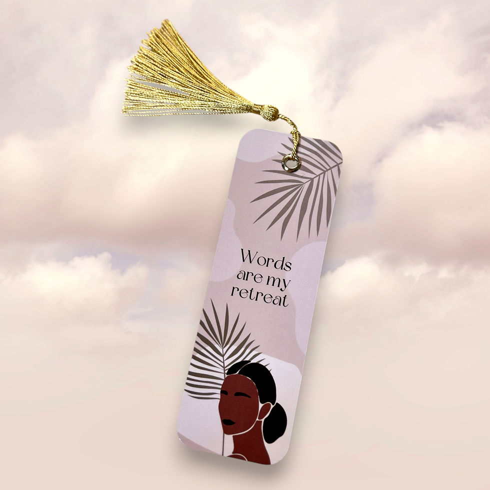 Handmade "Words are My Retreat" Bookmark