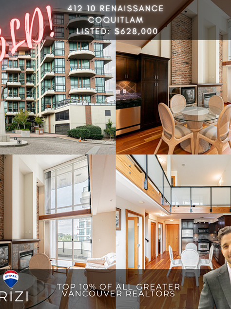 Sold: 412-10 Renaissance Square, New West | Murano Loft 🧱