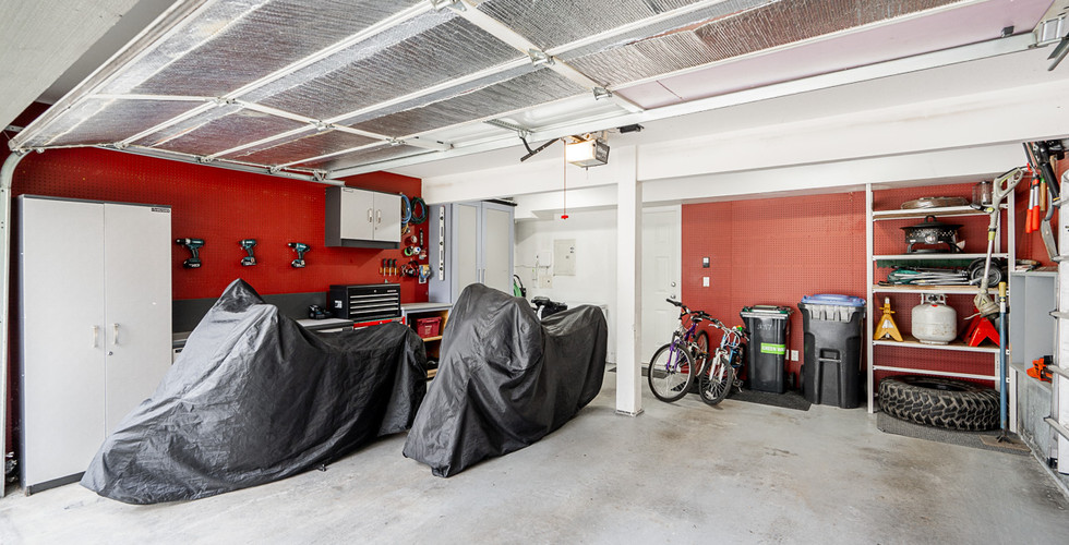 Double car side by side garage in Port Coquitlam townhouse for sale.