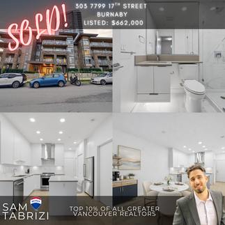 Modern 2 bedroom condo sold at 7799 17th Street in Southgate City Burnaby.