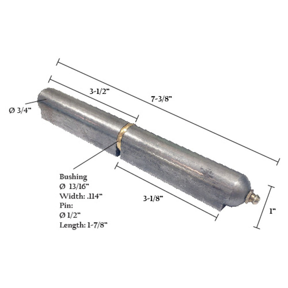 Thumbnail: Bullet Hinge With Washer & Grease Zerk 7"