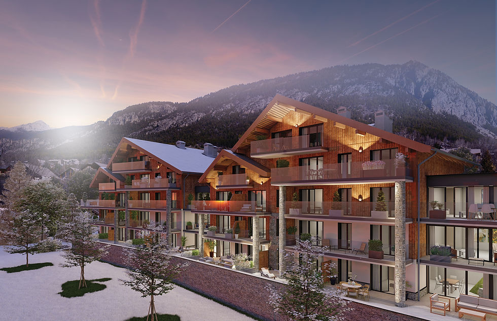 LES CHALETS DU PARC - Vue Sud la nuit