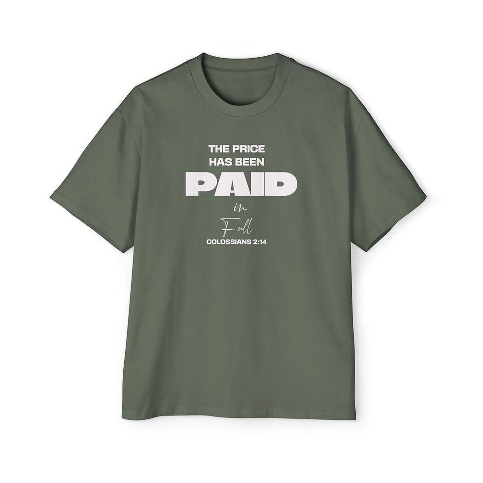 Thumbnail: Men's Oversized Boxy Tee - Paid in Full