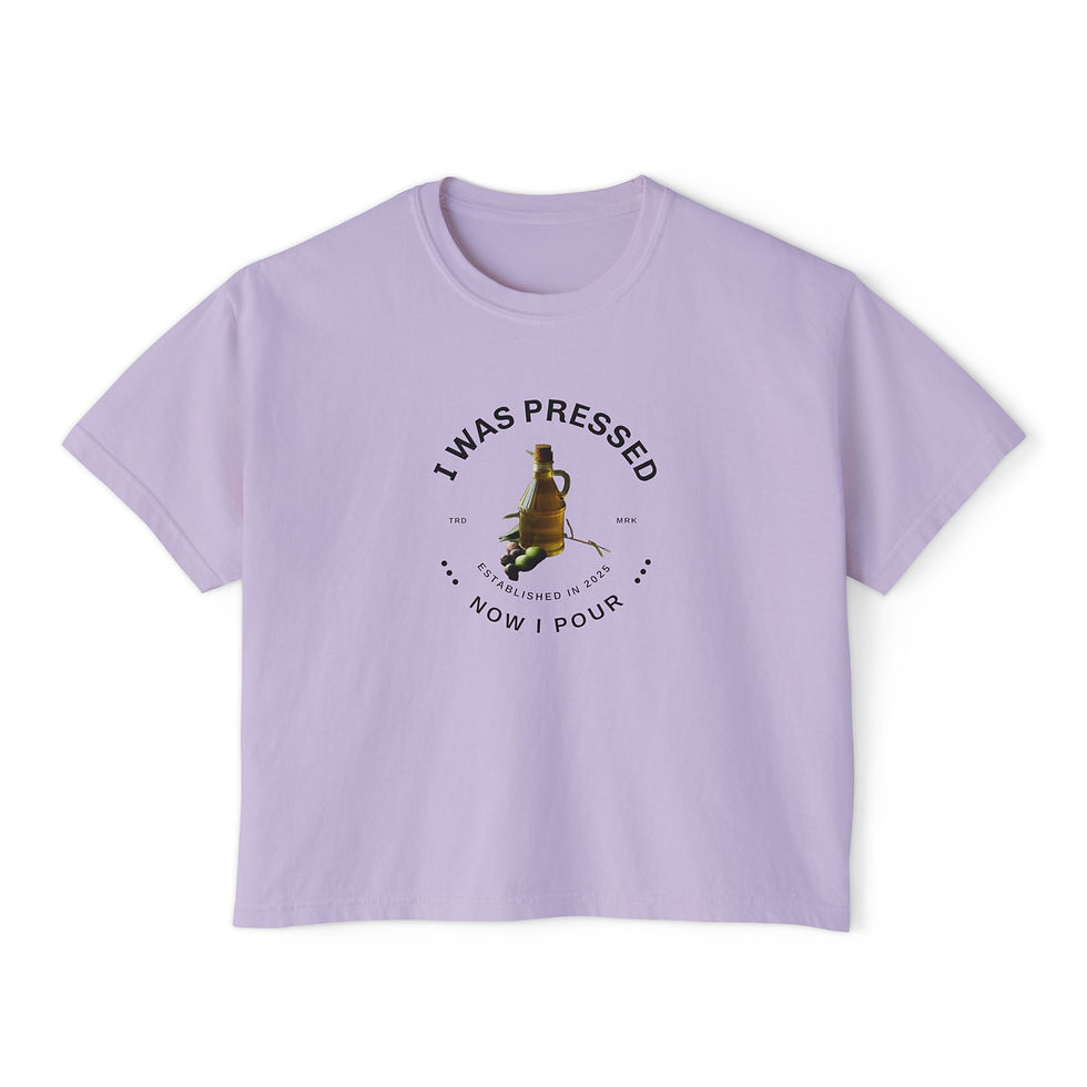 Thumbnail: Women's Boxy Tee - I was Pressed Now I Pour