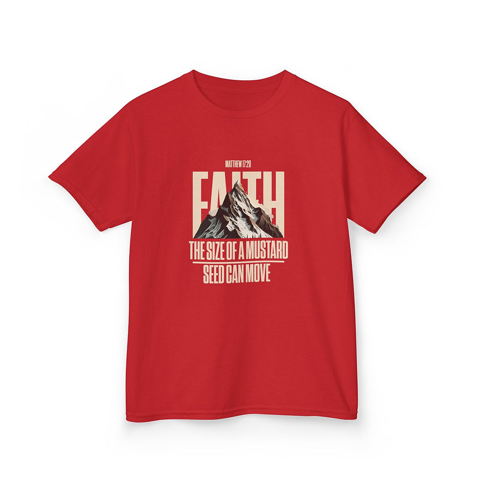Thumbnail: Kids Heavy Cotton Tee - Faith the Size of a Mustard Seed