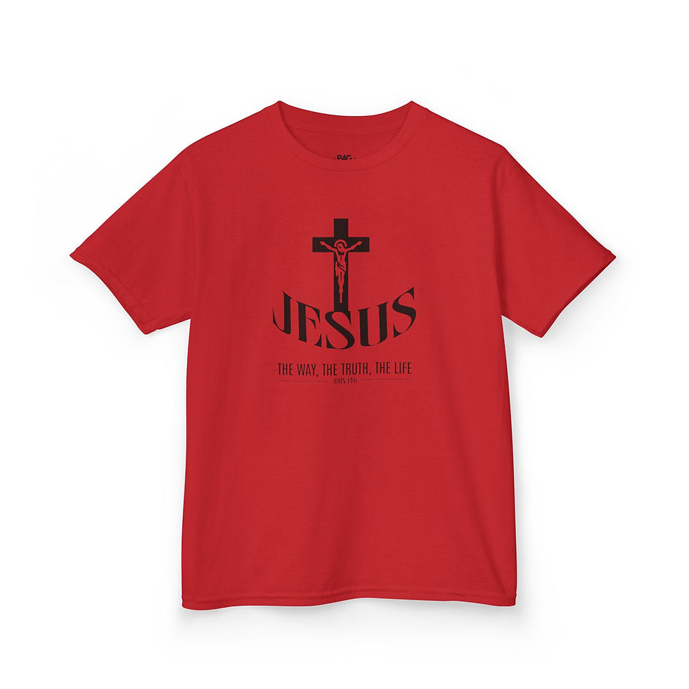 Thumbnail: Kids Heavy Cotton Tee - Jesus the Way the Truth the Life