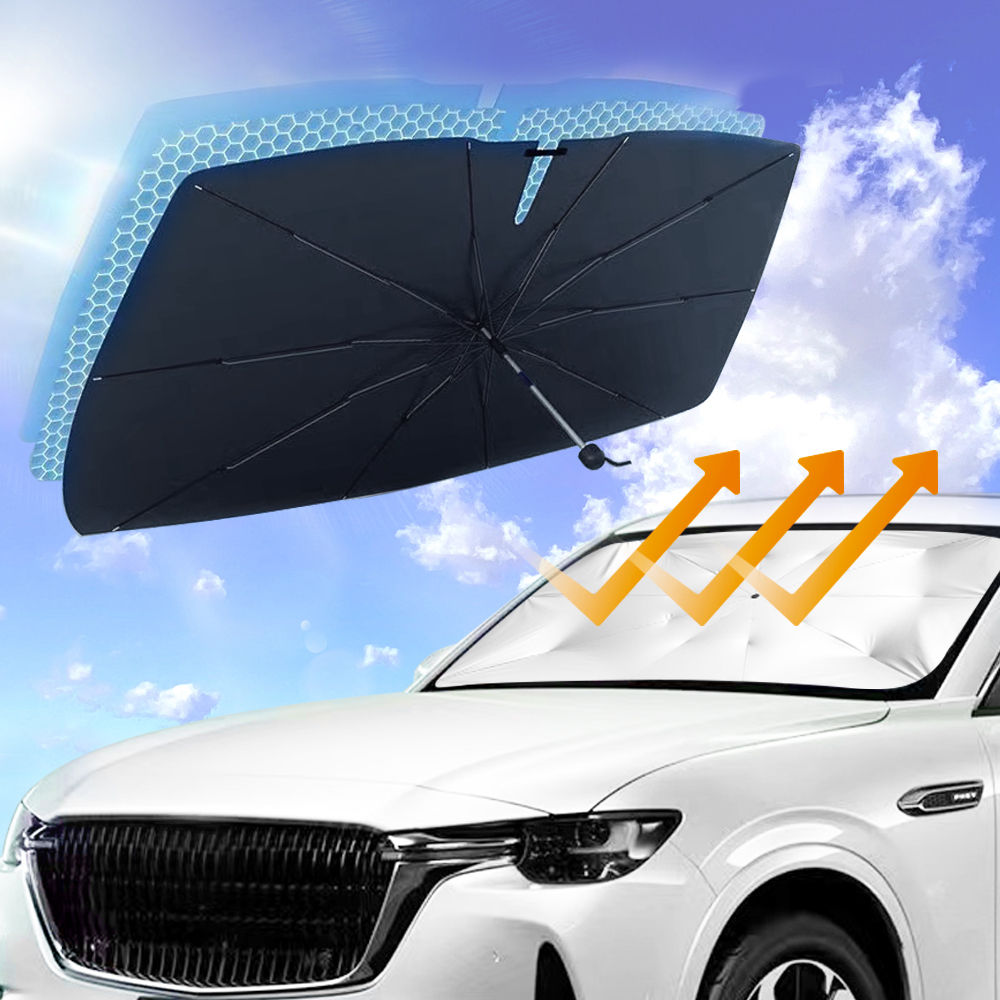 車用 傘型 サンシェード 黒