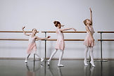 Young ballet dancers in class