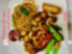 Prawns with Two Kinds of Mushroom (Lunch)
