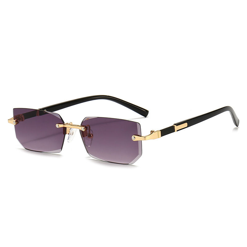 Thumbnail: Clearance_Rimless Sunglasses Rectangle Fashion Popular Women Men Shades Small Sq