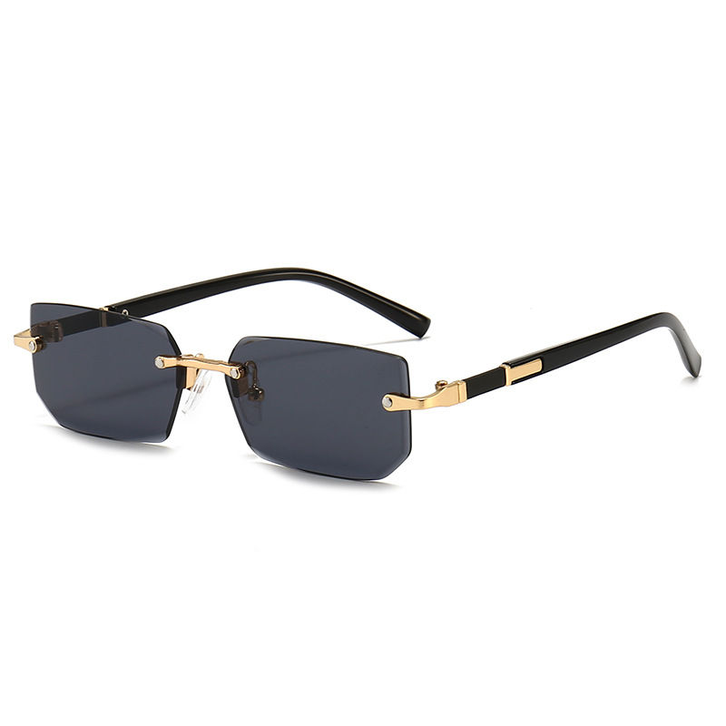 Thumbnail: Clearance_Rimless Sunglasses Rectangle Fashion Popular Women Men Shades Small Sq