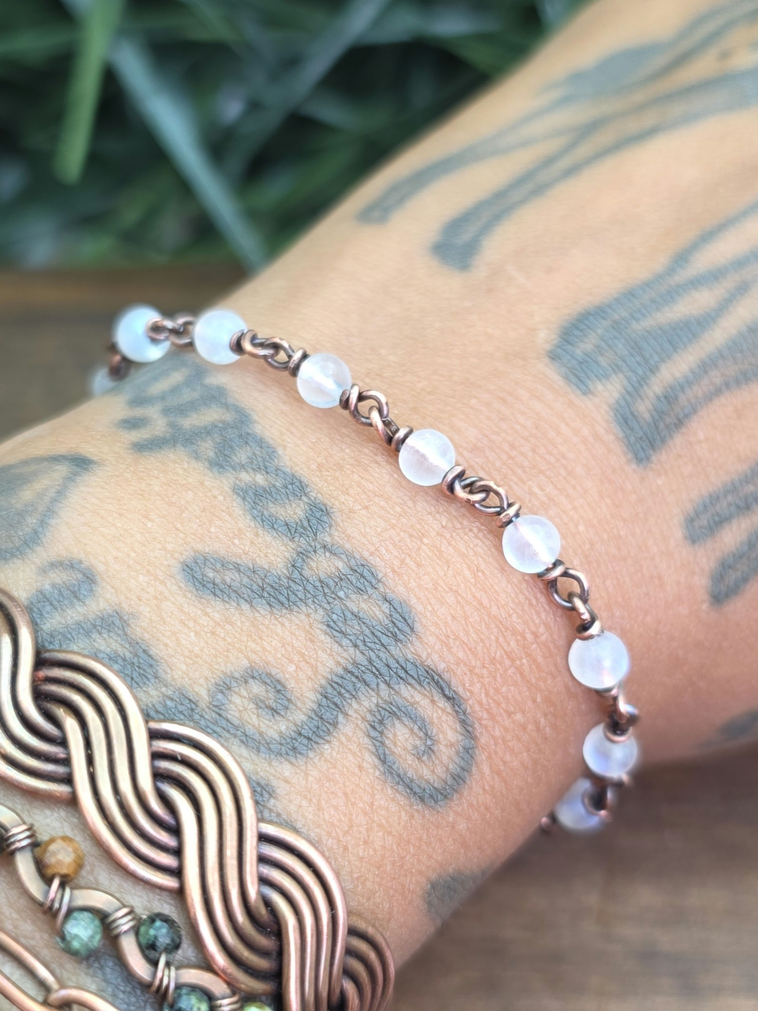 6"-9" RAINBOW MOONSTONE (new beginnings) bracelet 