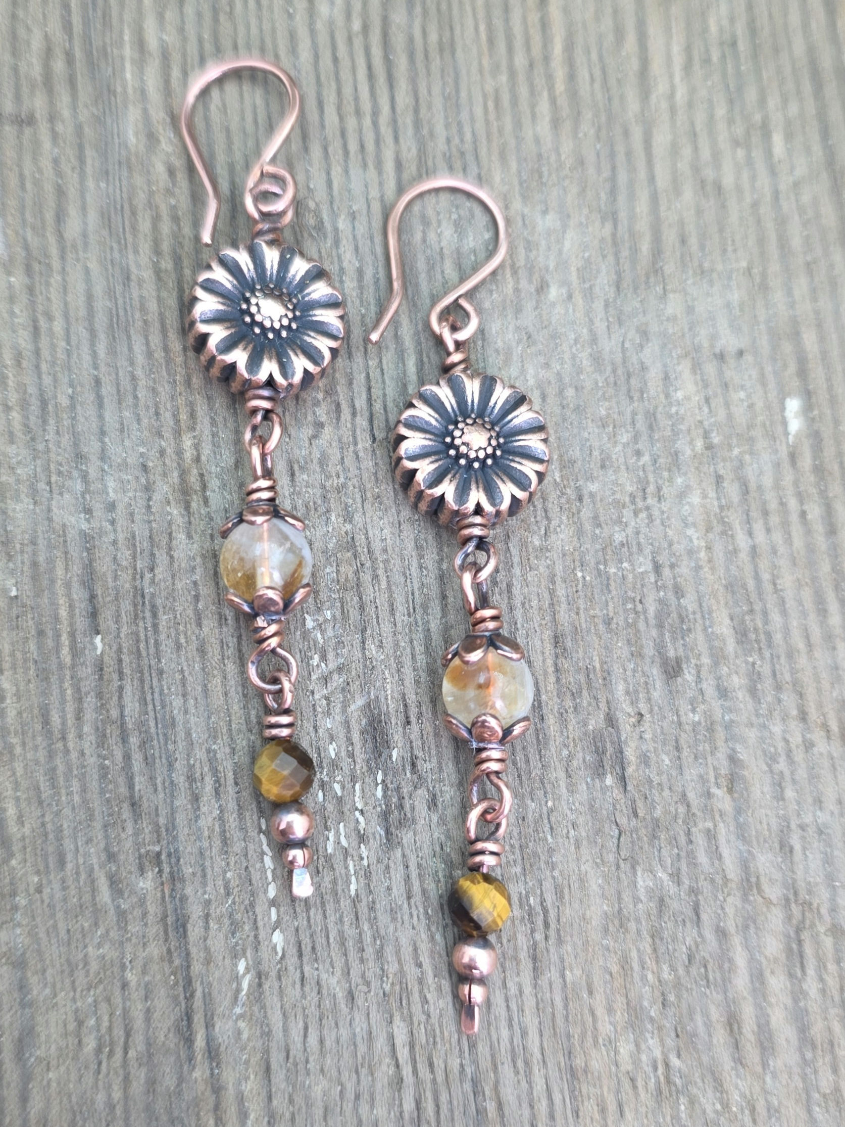 Pure copper TIGER’S EYE + CITRINE
(Confidence • Abundance • Motivation)