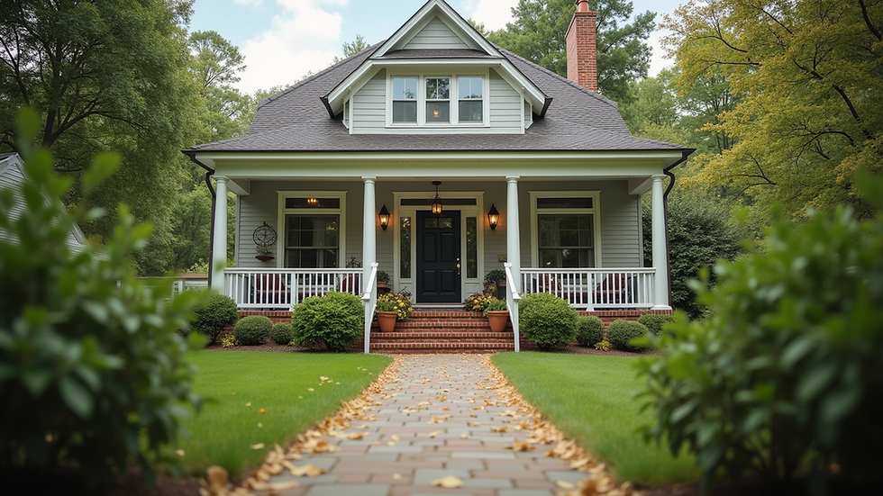 Eye-level view of a charming suburban home in Kennesaw