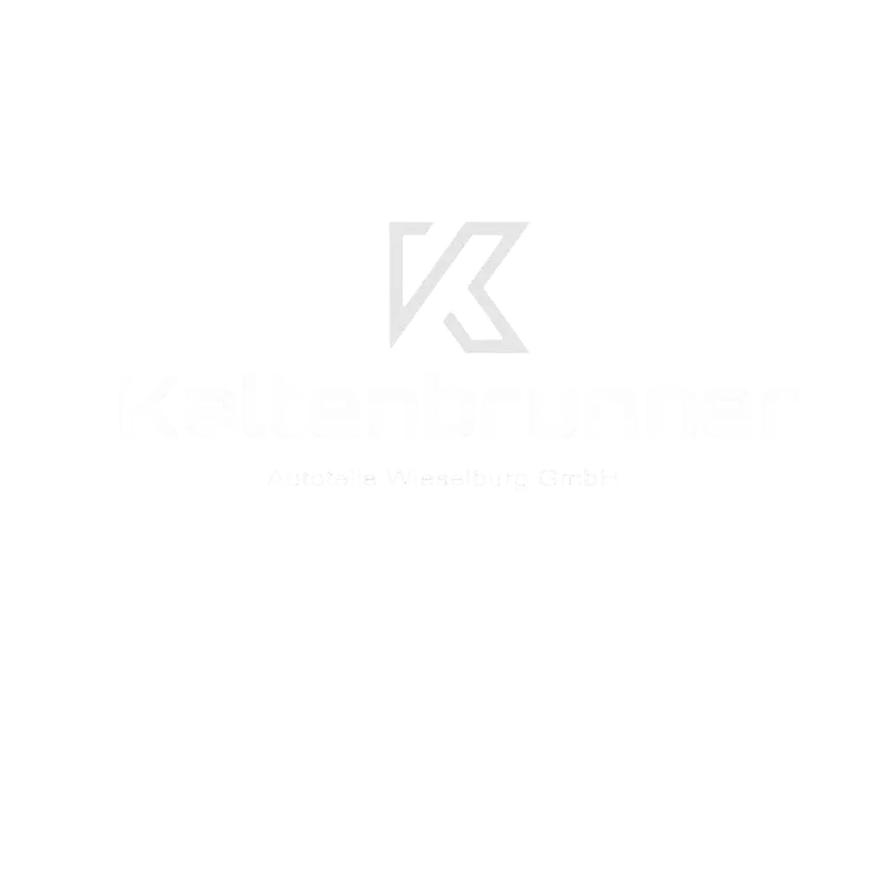Brand logo design of the Kaltenbrunner company. The logo features a prominent stylized 'K' above the full company name and location on a black background.