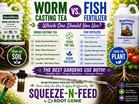 Organic Fertilizers: Worm Casting Tea vs. Fish Emulsion Fertilizer.