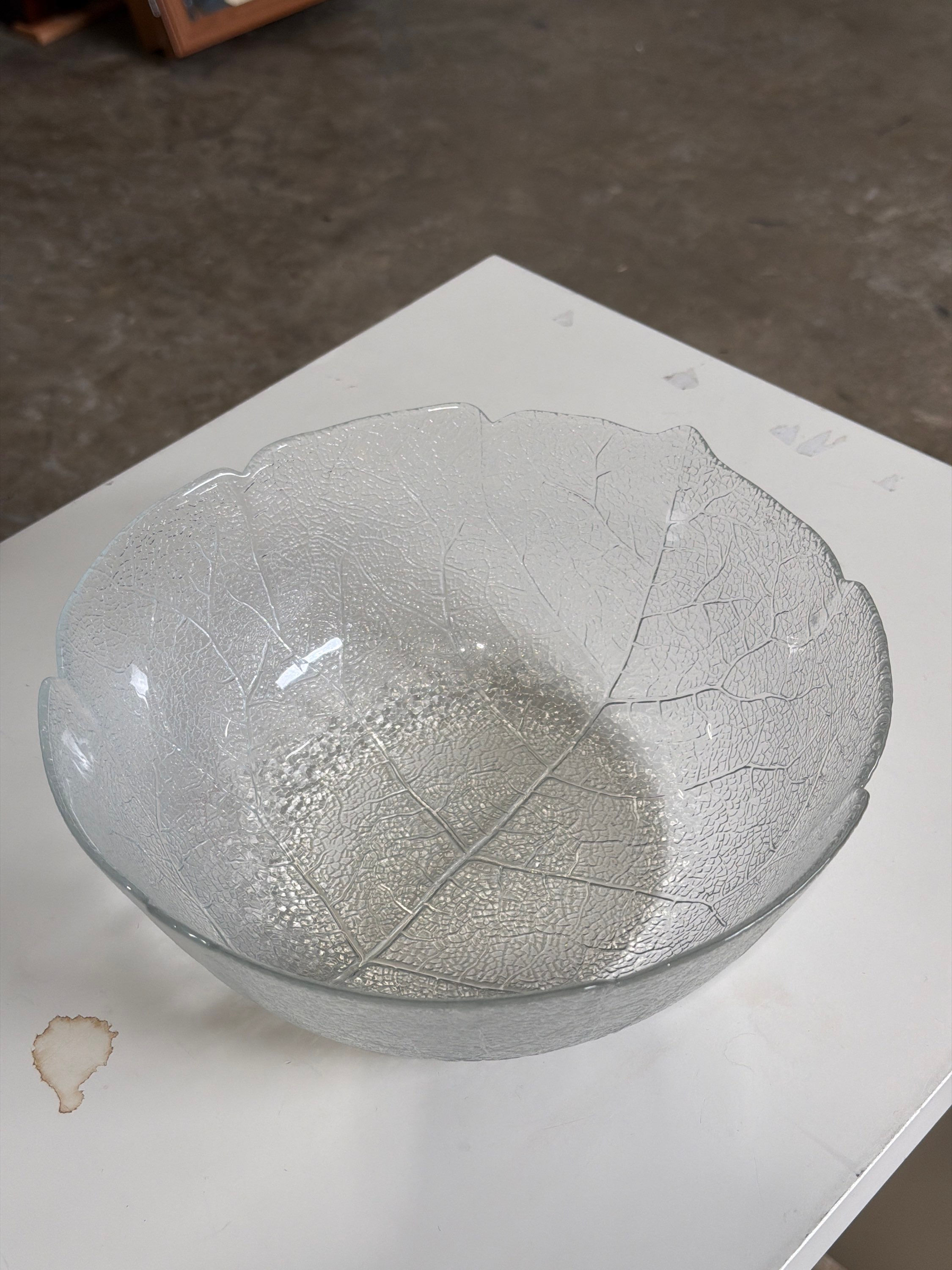 10" VTG BOWL ARARCOROCADPEN PRESSED GLASS KEAF PATTERN