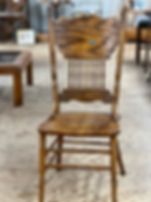 OAK PATTERN-BACK KITCHEN CHAIR