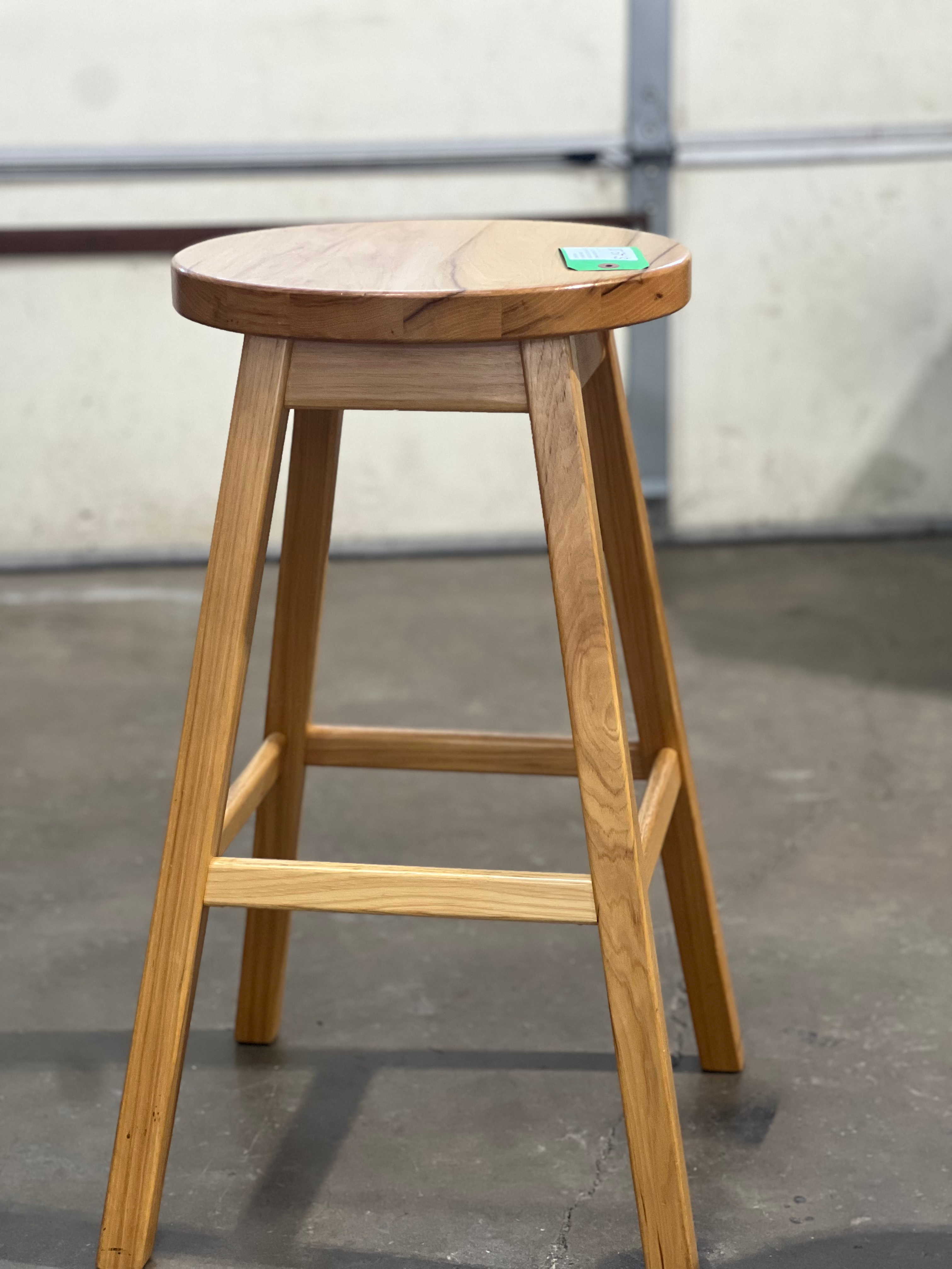 AMISH LIGHT OAK BAR STOOL 30"